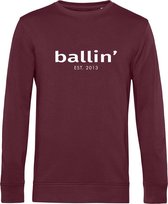 Heren Sweaters met Ballin Est. 2013 Basic Sweater Print - Rood - Maat XXL