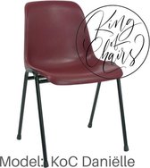 King of Chairs model KoC Daniëlle bordeaux met zwart onderstel. Stapelstoel kantinestoel kuipstoel vergaderstoel tuinstoel kantine stoel stapel stoel kantinestoelen stapelstoelen k