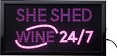 Led bord -  She-Shed - led sign - Led bord womancave- Light box - Led verlichting - Bar accessoires - Bar/cafe - Led lampjes - Roze - Paars - Led borden - Cave & Garden