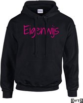 Hoodie | Karakter | Eigenwijs | 02 - XL, fluor pink