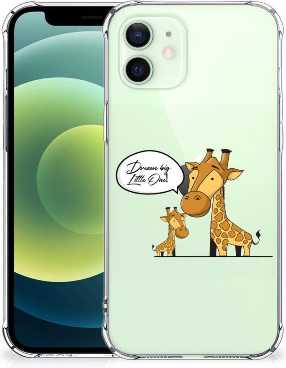 Back Cover voor iPhone 12 Mini Stevig Bumper Hoesje Giraffe