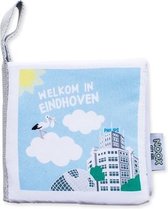 Zacht babyboekje Eindhoven - fairly made - in mooie geschenkverpakking - duurzaam en origineel kraamcadeau