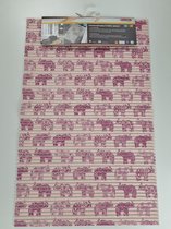 1x Friedola Universele Mat  Elephant Pink | 80x48cm | Badmat Badkamermat Douchemat | Roze olifanten