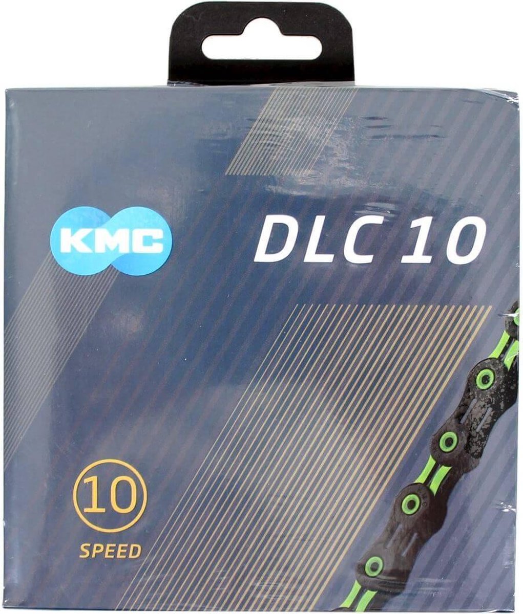 KMC - DLC 10 Ketting Zwart / Groen 116L