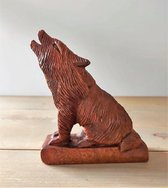 Salem's Fantasy Gifts  -  Bruine Wolf Sculptuur Hout