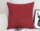 Set van 2 Velvet Kussenslopen – 60 x 60 cm – Wijnrood