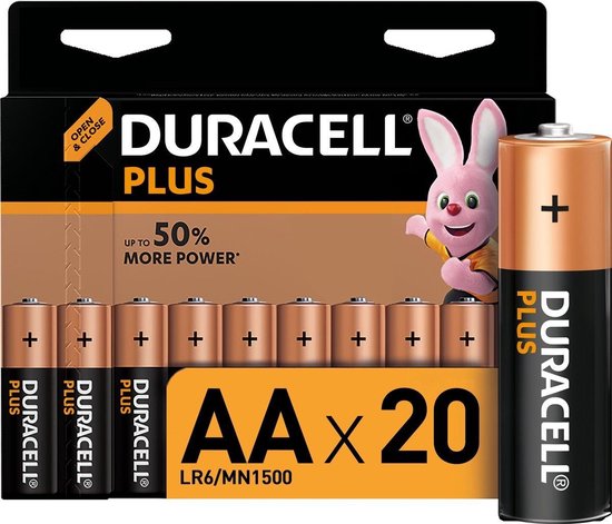 Duracell Plus alkaline AA-batterijen, verpakking van 20 | bol.com