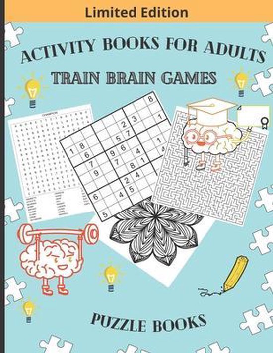 Activity Books for Adults Train Brain Games Puzzle Books - cover