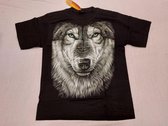 Rock Eagle Shirt: Wolf met groene ogen (Medium)