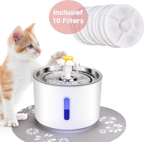 BACOENG Outdoor hond fontein speelgoed stevig gecoat metalen huisdier water sproeier - verbeterde koperen klep met drukaanpassing, blauw