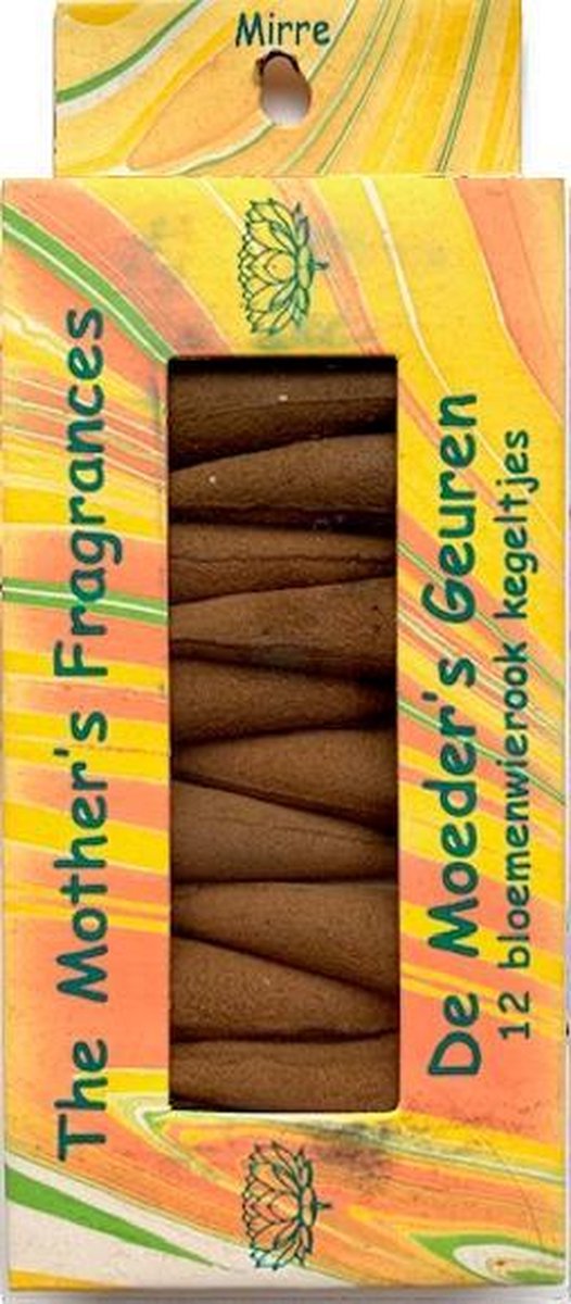 Wierook Mirre - 12 Bloemenwierook Kegeltjes - De Moeder's Geuren