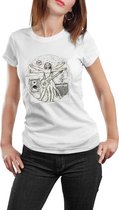 Da Vinci rocks - T-shirt - Dames - Maat L - Wit