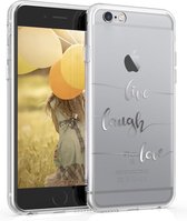 kwmobile telefoonhoesje voor Apple iPhone 6 / 6S - Hoesje voor smartphone - Live Laugh Love design