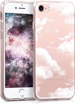 kwmobile telefoonhoesje voor Apple iPhone SE (2022) / SE (2020) / 8 / 7 - Hoesje voor smartphone in wit / transparant - Wolken design