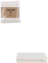 Mica Decorations Xavie Placemat - Set van 4 - L48 x B33 cm - Off White