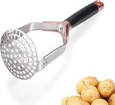 Aardappelstamper -rose goud |Stamper - Pureestamper- Potato Masher - Pureerder - Stamppot stamper - Matt steel - Horizontale handgreep