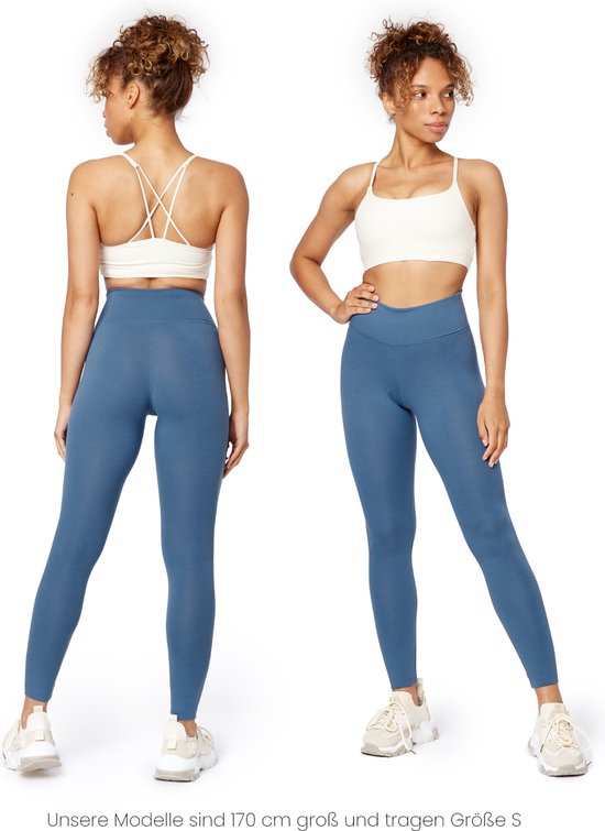 Bellivalini BLV-BLV50-292-LE Dames Leggings - Sport - Vrijetijdsbroek - Lang-High Waist Slim - Viscose - Sporbroek - Yogabroek - Jeans - L