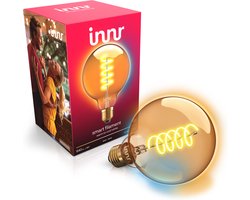 Innr E27 filament lamp - geschikt voor Philips Hue - Zigbee - LED smart bulb - warmwit tot koelwit licht - Globe - slimme verlichting - dimbaar - 640 lumen - 1 pack