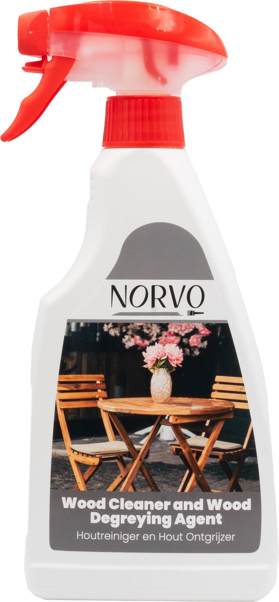 Wovar Norvo | Houtreiniger en Hout Ontgrijzer | 500ml Sprayflacon | Per stuk