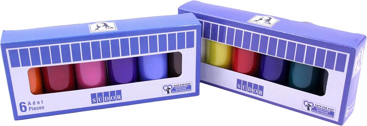 SÜDOR 12 x 40 ml Acrylverfset voor kinderen en volwassenen | Universele verf voor hout, steen, canvas, polyester, papier, gips, stof, leer, metaal — afbeelding 4