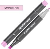 Stylefile Twin Marker - Pastel Roze - Deze hoge kwaliteit stift is ideaal voor designers, architecten, graffiti artiesten, cartoonisten, & ontwerp studenten