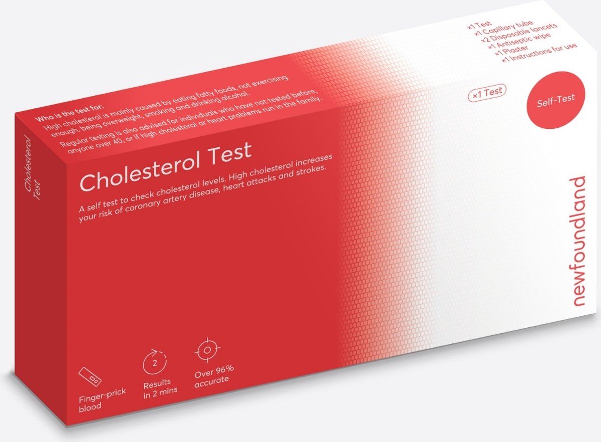 Goedkoopste New Foundland-Cholesterol zelf test