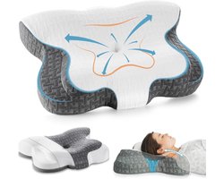 ELVIROS® Anti Snurk Kussen - Anti Snurk - Anti Snurk Producten - Apneu Kussen - Anti Snurk Kussen Zij Slaper - Kussen Tegen Snurken - Antisnurk Kussen - Slaapapneu - Grijs