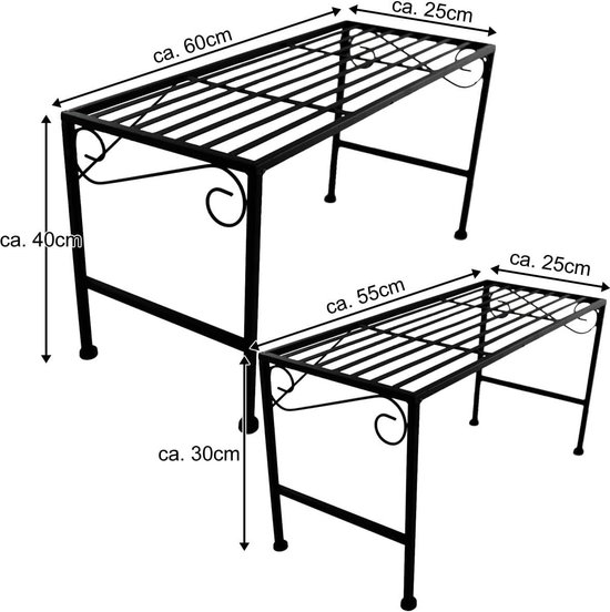 PrimoLiving P14936 Metalen Bloementrap 2 Delig Zwart Inklapbare Traps Bloemenbank Bank Bloemenrek Outdoor Indoor Plantenstandaard Tweedelig Plantenrek Voor Balkon Terras Tuin 1901240364 PrimoLiving P14936 Metalen Bloementrap 2 Delig Zwart Inklapbare Traps Bloemenbank Bank Bloemenrek Outdoor Indoor Plantenstandaard Tweedelig Plantenrek Voor Balkon Terras Tuin 1901240364