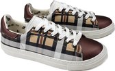 GOBY - Checkered - Schoenen - Sneakers - Hoge kwaliteit - Handmade - Meisjesprint - Maat 37