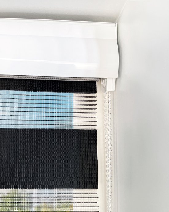 Duo Store Enrouleur Zwart Translucide sur mesure - 45x175cm