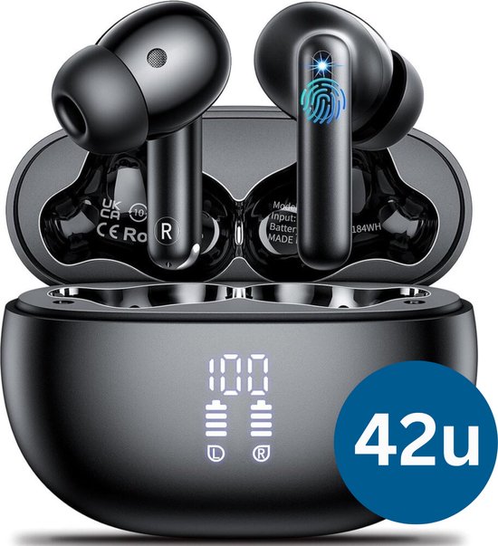 Foto: Evanell e24eb pro bluetooth oordopjes draadloos draadloze in ear oortjes v5 3 42u batterij microfoon touch ios android 2024