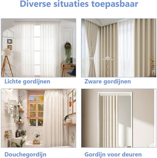 50 Stuks Haakjes Voor Pergola Gordijnen, 42.5x15mm Zwarte Roestvrije Glijdende Gordijnhaakjes, Gordijn Rail Haakjes met Windbestendig Design - Onzichtbare Bevestiging voor Tuinhuis & Muggennetten