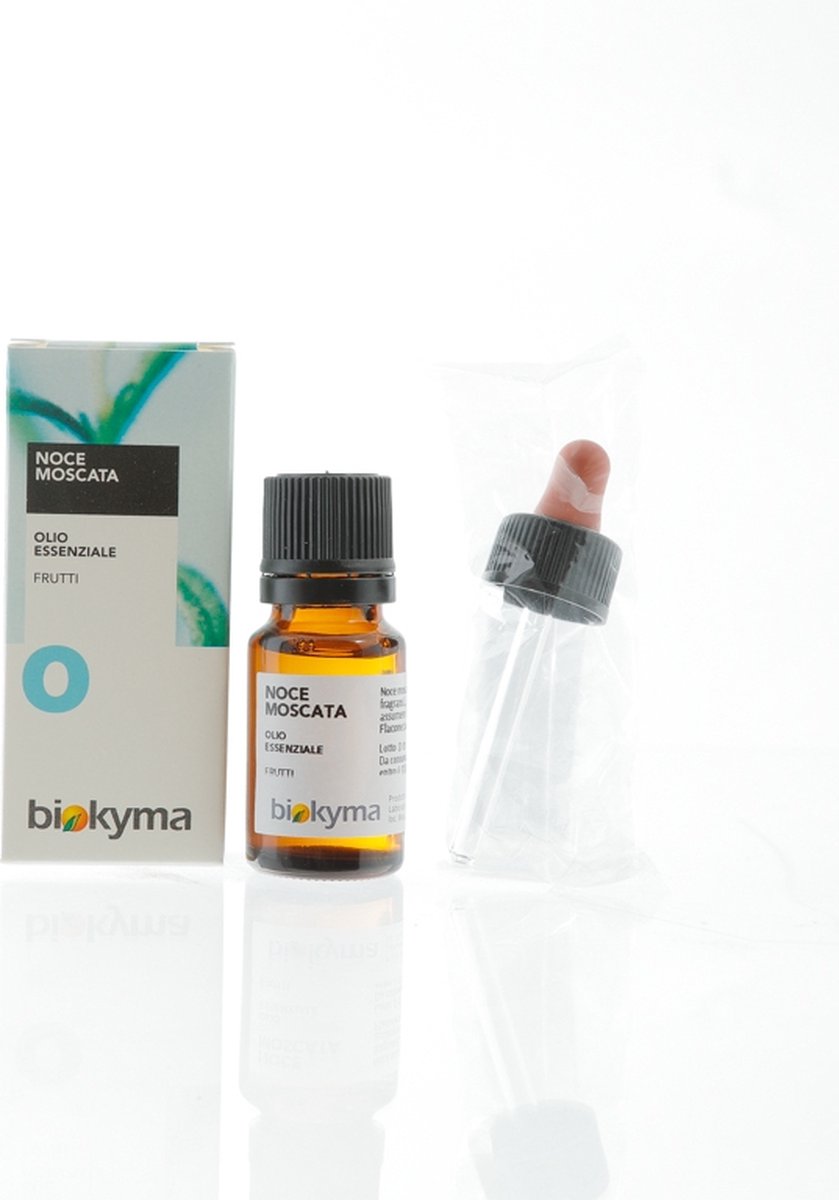 Goedkoopste Biokyma - Muskaatnoot extra zuivere etherische olie - Nootmuskaat 100 natuurlijke essentiële olie voor verdamping, aromatherapie en intern gebruik - 10 ml