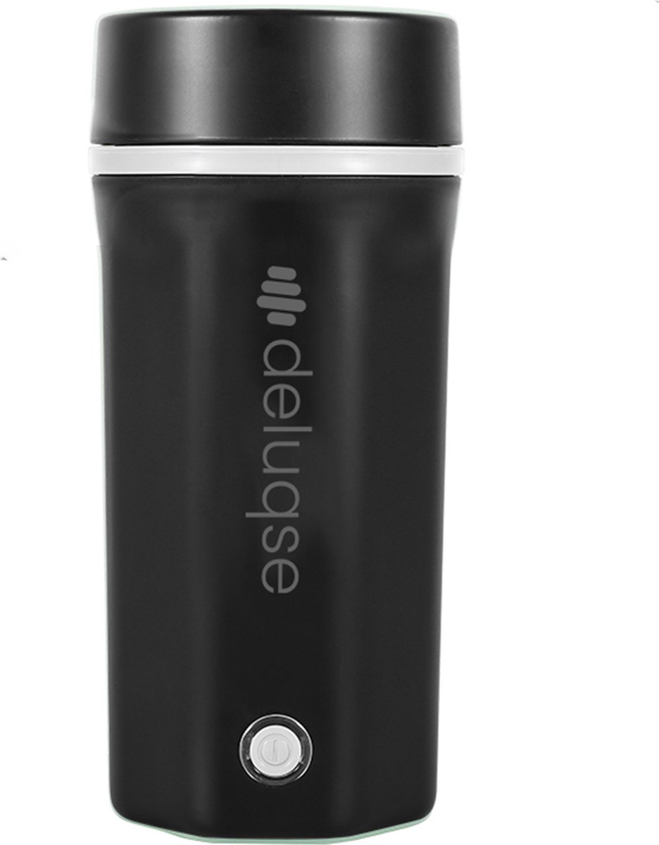 Deluqse® Draagbare Waterkoker 500ml - Waterkoker Met Temperatuurregeling - Portable Waterkoker - Mini Waterkoker - Reis Waterkoker - Camping Waterkoker - Kleine Waterkoker Babyvoeding - Instant Heetwaterdispenser - Zwart