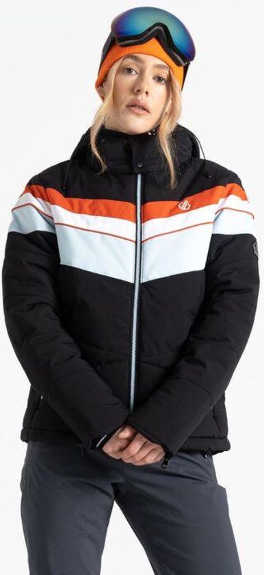 Foto: Dare 2b powder waterdicht dames ski jacket black quiet blue maat 38