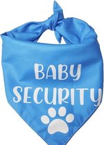 Honden bandana Baby Security blauw - hond - bandana - baby - blauw - baby oppas