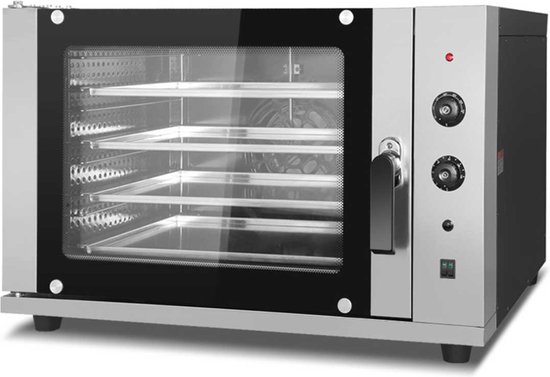 Foto: Hcb professionele horeca heteluchtoven convectie 400v rvs inox hetelucht oven vrijstaand 92x76 5x60 cm bxdxh 80 kg 2506