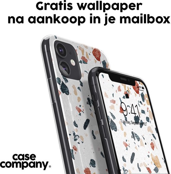 Case Company® - Coque avec cordon adaptée pour Samsung Galaxy A35 coque avec cordon - Terrazzo N°4 - Coque téléphone avec cordon Zwart - Protection sur tous les côtés et sur le bord de l'écran