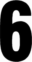 Autocollant Kliko - noir - 10 x 5 cm - Kliko - boîte aux lettres - portes - conteneurs - bacs de rangement - fenêtres - numéro 6