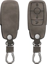 kwmobile autosleutelbehuizing geschikt voor Mercedes Benz Smart Key autosleutel (alleen Keyless) - Sleutelbehuizing autosleutel - Sleutelhoes in lichtgrijs