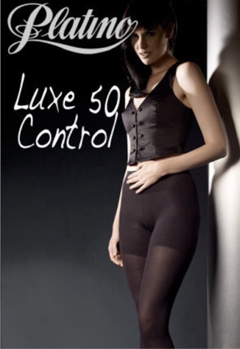 Platino luxe control 50 den panty maat 40/42 cafe