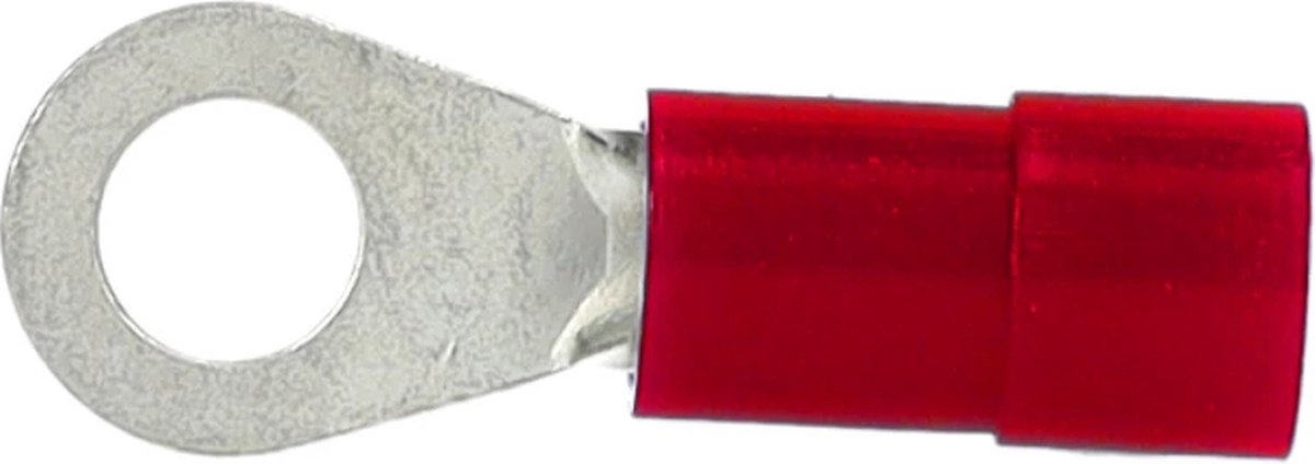 Intercable Q-serie DIN geïsoleerde kabelschoen ring recht 35 mm² M8 vertind - rood per 50 stuks (ICIQ358)