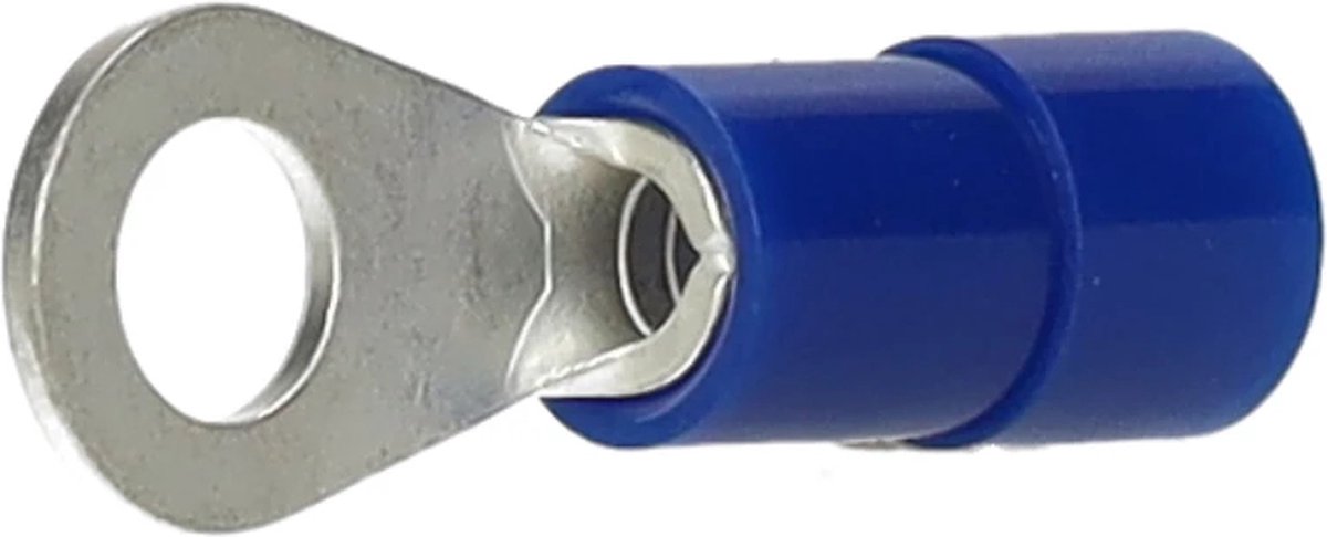 Intercable Q-serie DIN geïsoleerde kabelschoen ring recht 1,5-2,5 mm² M5 vertind - blauw GV per 1000 stuks (ICIQ25GV)