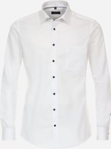 Redmond modern fit overhemd - popeline - wit - Strijkvriendelijk - Boordmaat: 39/40