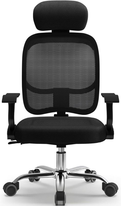 Ergonomische Bureaustoel - Bureaustoelen voor Volwassenen en Kinderen - Gaming Stoel - Chair Kantelbaar - Zwart