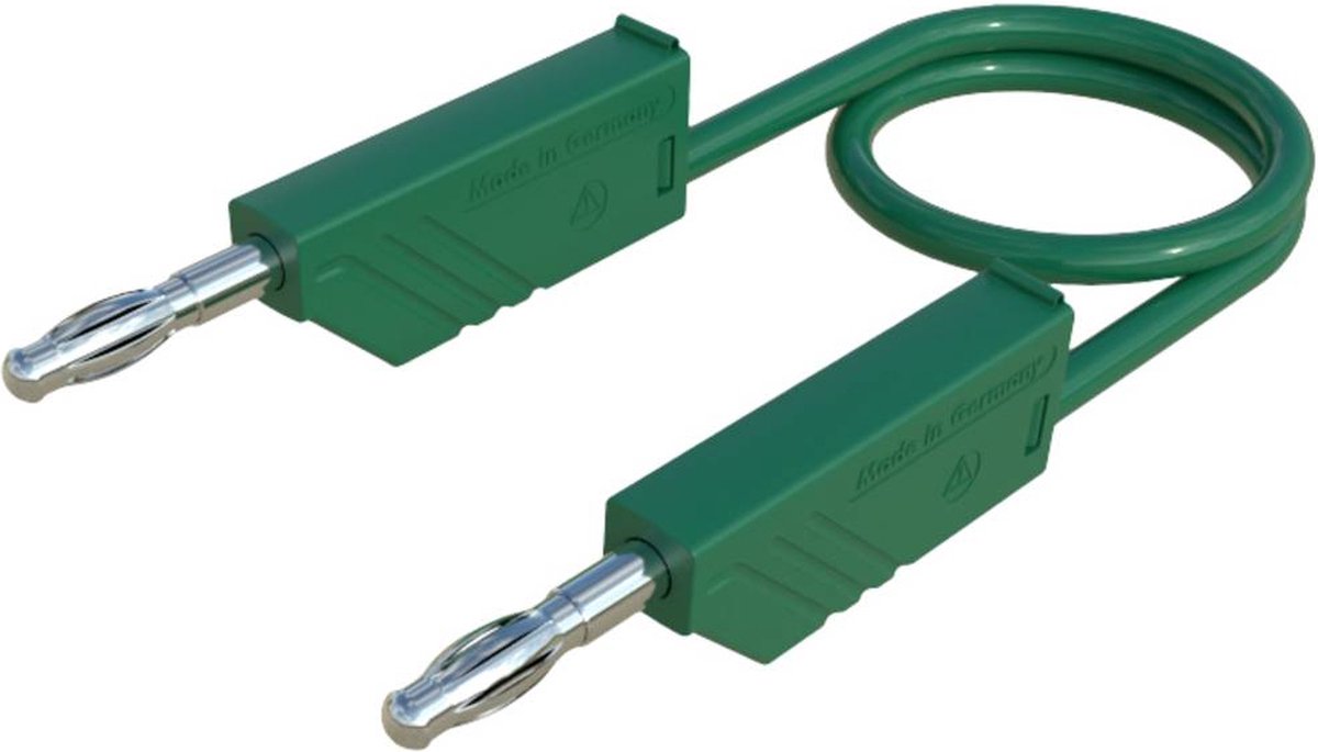 SKS Hirschmann CO MLN 100/1 Meetsnoer [Banaanstekker 4 mm - Banaanstekker 4 mm] 1.00 m Groen 1 stuk(s)