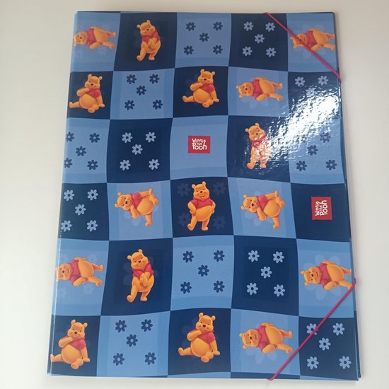 Foto: Elastomap tekenmap zware kwaliteit karton 2 elastieken winnie the pooh 37 x 28 cm disney lannoo graphics