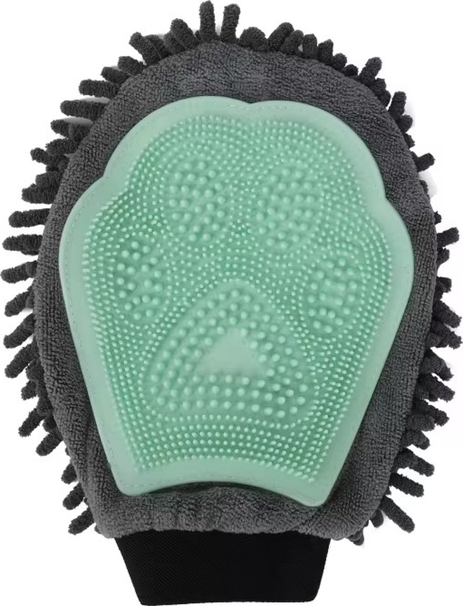 PetDog® vachtverzorgingshandschoen – Dubbelzijdig handschoenen voor dieren – Honden handschoen borstel