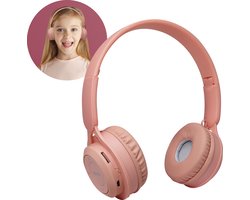 Relave Koptelefoon Kinderen Bluetooth - Kinder Koptelefoon / Hoofdtelefoon Draadloos Over Ear - Roze