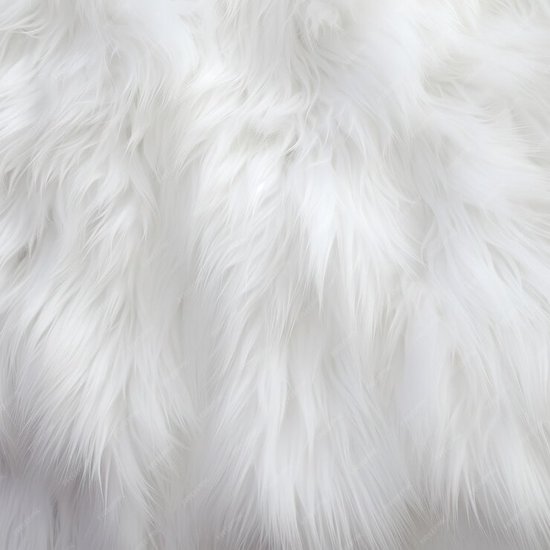 Nepbont - Plaid - Fluffy deken - Kleur: Wit - Voelt aan als echt bont - Materiaal: 100% Acryl - Afmeting: 140x180
